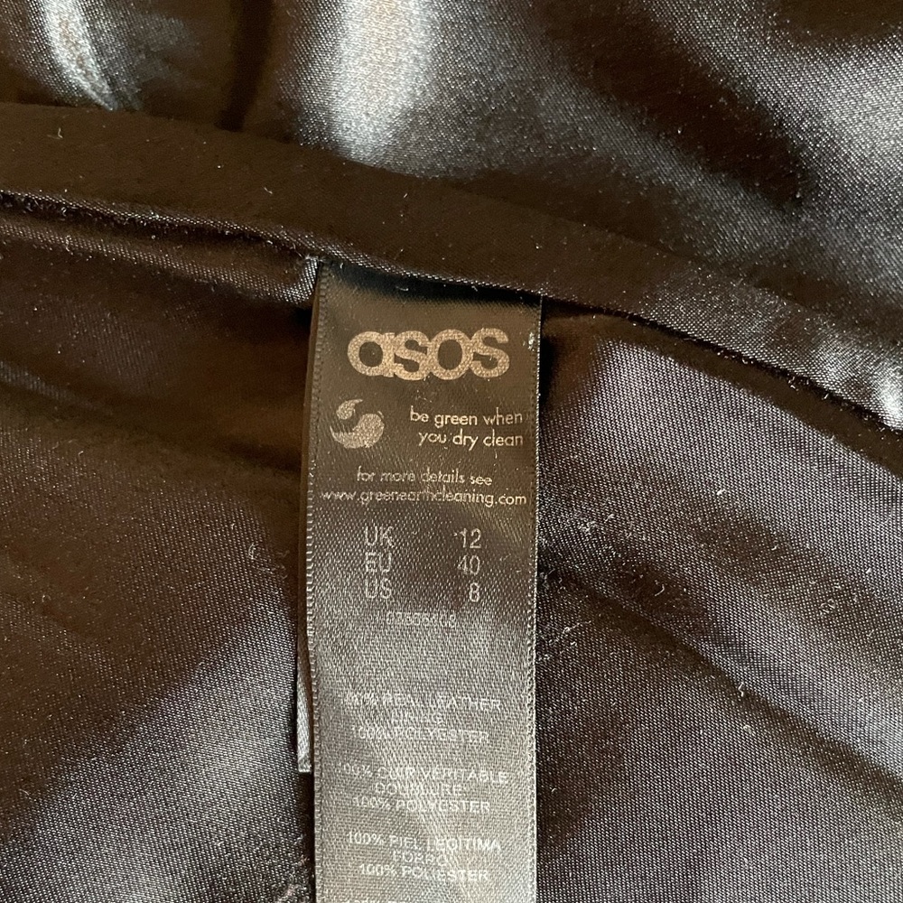 Black ASOS Real Suede Mini Skirt w/ Scalloped Hem - Picture 5 of 5